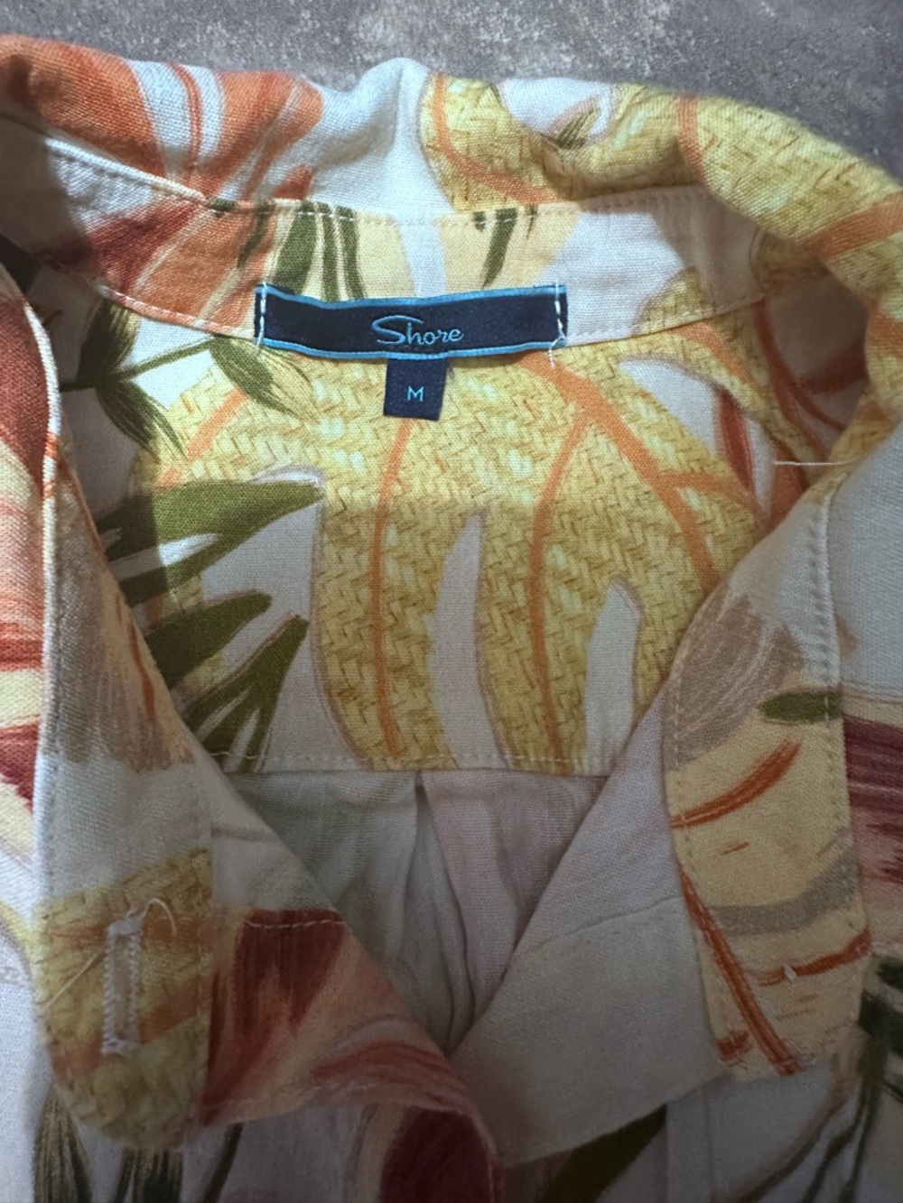 🌴 Shore Tropical Leaf Linen Blend Set – Size M – Good Condition 🌴 - Picture 2 of 3